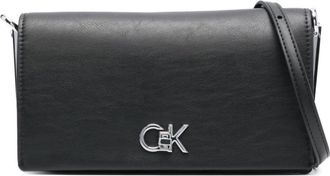 Calvin Klein logo-plaque cross body bag - women - Recycled Polyester/Polyurethane - OS - Black