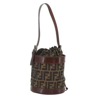 Fendi Bolso bombonera de lona Pre-owned - Pre-owned - Mujer - Marr&oacute;n - ONE SIZE