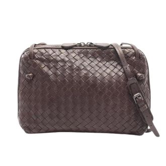 Bottega Veneta Pre-owned Nodini Intrecciato Leren Schoudertas - Dames - Pre-owned - Bruin - Maat: ONE Size Leer