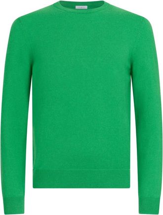 Malo Trui met ronde hals - Heren - Cashmere truien - Groen - 3XL - Kasjmier - Truien & Vesten