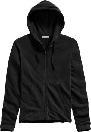 James Perse Vintage French Terry Rits Hoodie - Heren - Vesten met rits - Zwart - XS - Katoen - Hoodies & sweatvesten