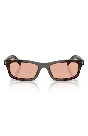 Prada 53mm Pillow Sunglasses in Root Tortoise /Pink at Nordstrom