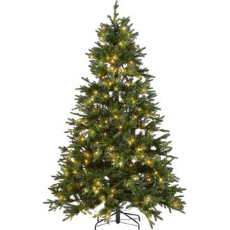 Beliani &Aacute;rbol De Navidad Verde 210 Cm Sint&eacute;tico Artificial Preiluminado Ramas Fiddle