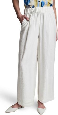 DKNY Rumpled Voile Pull-On Pants in Ivory at Nordstrom, Size X-Small