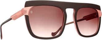Caroline Abram Brown Noelia Acetate Square Sunglasses