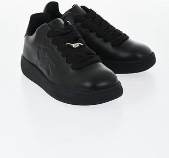 Burberry Low Leather Sneakers with Embossed Logo size 39,5