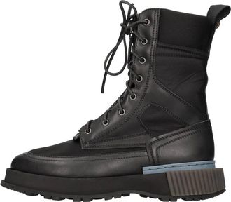 Buttero Leren en Stoffen Enkelboots - Heren - Veterlaarzen - Zwart - 42 EU - Leer - Schoenen