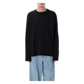 Dries Van Noten Long Sleeve Tops, male, Black, Size: S Long Sleeve Tee