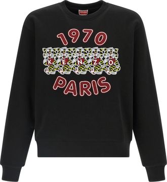 Kenzo Wild Tiger Embroidered Sweatshirt Black