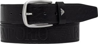 Emporio Armani Leren Riem - Heren - Riemen - Zwart - 95 CM - Leer - Accessoires