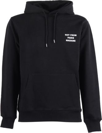 Dr&ocirc;le de Monsieur Hoodie met blokletter-slogan - Heren - Hoodies - Zwart - XL - Hoodies & sweatvesten