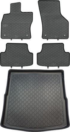OEM Volkswagen Golf Vii Kombi De 09.2013 A 06.2020 Set - Alfombrillas De Goma Para Coche + Alfombrilla Para Maletero