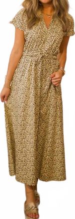 Pinch Design Open Back Maxi Dress In Leopard