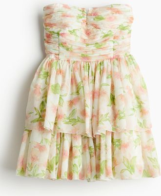 H&M Ausgestelltes Bandeau-Kleid - White