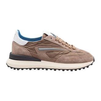 D.A.T.E. D.a.t.e., Schoenen, Heren, Bruin, 45 EU, Leer, Athleta hardloopsneakers in modderkleur