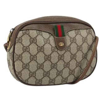Gucci Pre-owned Cross Body Bags, female, Beige, Size: ONE SIZE Pre-owned Vintage GG Canvas Shoulder Bag