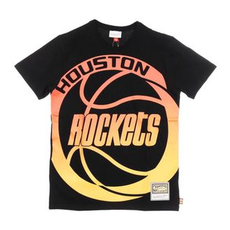 Mitchell & Ness T-Shirts, male, Multicolor, Size: S NBA Flames Tee Hardwood Classics