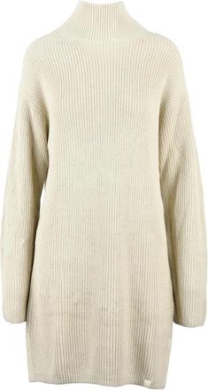 Calvin Klein Jeans Gebreide Jurk - Dames - Kleedjes - Beige - S - Katoen - Kleedjes