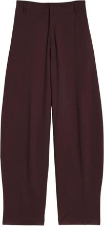 Christophe Lemaire Broeken, Dames, Rood, XL, Katoen, Dark Cherry Volume Broek