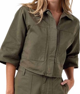Sundays Annora Boxy-Style Jacket In Moss