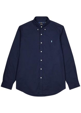 Polo Ralph Lauren Custom Cotton-poplin Shirt - Navy - Xxl