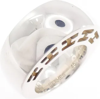 Herm&egrave;s Silver 925 Band Ring (Pre-Owned)