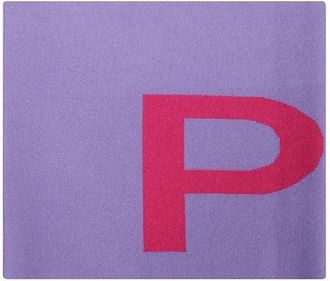Pinko Womens Scarf Lilla-Red Wool Accessories - Lilla/red