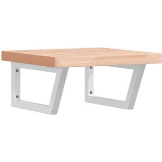 vidaXL Estante De Lavabo De Pared De Acero Y Madera Maciza De Haya Vidaxl