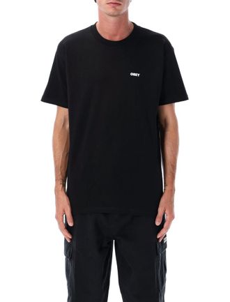 Obey Black Crewneck Graphic Print T-Shirt