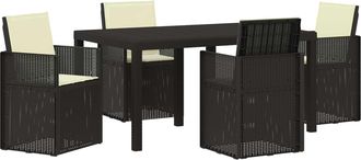 vidaXL Conjunto De Comedor De Jard&iacute;n 5 Uds. Antracita Y Crema Pp Vidaxl