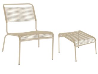 Schubiger M&ouml;bel Spaghetti-Lounger + Hocker S&auml;ntis