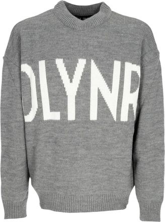 Dolly Noire Sweater Logo - Heren - Ronde hals truien - Grijs - XL - Truien & Vesten