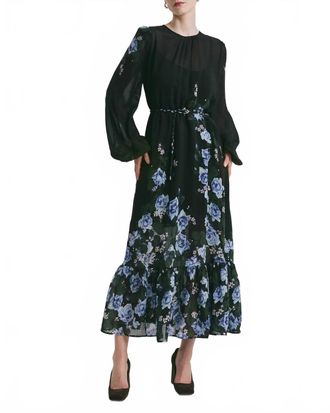 byTiMo Georgette Relaxed Midi Dress In Amadora