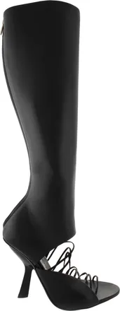 Ferragamo Ferragamo Altaire Strappy Leather Knee-High Boots, Size 7 C