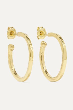 Jennifer Meyer Hammered 18-karat Gold Hoop Earrings - Oro