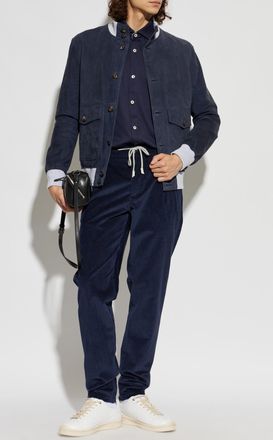 Eleventy Cotton Shirt, Mens, Navy Blue