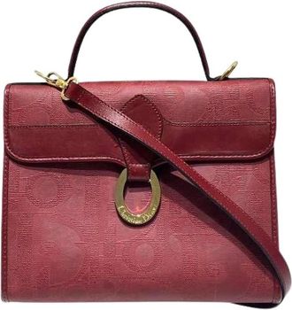 Dior Pre-owned Handbags, female, Red, Size: ONE SIZE Pre-owned Leather Handbag