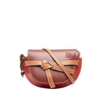 Loewe Pre-owned Gate Mini Leather Shoulder Bag - Dames - Pre-owned - Rood - Maat: ONE Size Leer