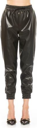 Alexia Admor Axel Faux Leather Joggers in Black at Nordstrom Rack, Size X-Small