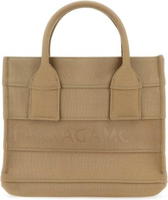Ferragamo Beige Fabric Beach S Handbag