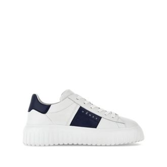 Hogan H-Stripes Sneakers - Heren - Sneakers - Wit - 43 1/2 EU - Leer - Schoenen