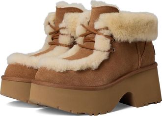 UGG Esmee Lace-up Womens Boots Chestnut : 11 B - Medium, Suede