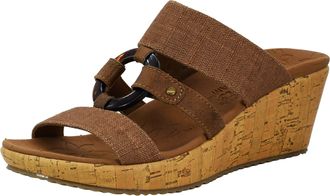 Skechers Womens Beverlee-Tiger Posse-Bohemian Embroidered Multe-Strap Wedge Sandal