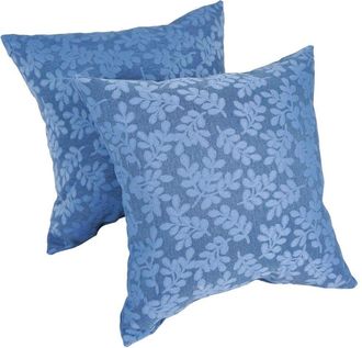 Blazing Needles Blaziing Needles 17-inch Outdoor Spun Polyester Throw Pillows (Set of 2)