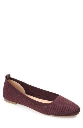 Journee Collection Maryann Knit Flat - Narrow Width in Mauve at Nordstrom Rack, Size 6.5