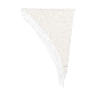 Simona Corsellini Winter Scarves, female, White, Size: ONE SIZE Embellished Fringed Scarf