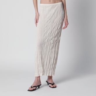 Toteme Black crinkled knit skirt