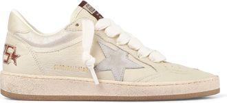 Golden Goose Nappa Leather and Glitter Sneakers with Suede Detail