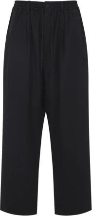 Yohji Yamamoto Relaxed Fit Wijde Broek - Heren - Straight fit broeken - Zwart - XL - Wol - Broeken