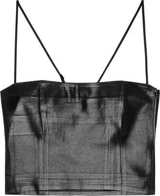 Diesel T-Reasure logo-plaque tank top - women - Elastane/Polyester - 40 - Black